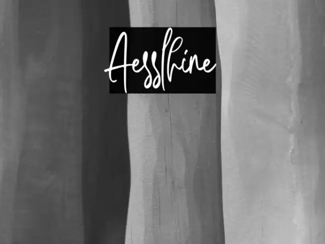 Aesslhine Font examples