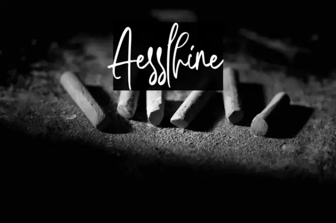 Aesslhine Font examples