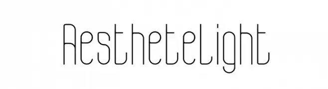 Aesthete Light  Frei Schriftart Herunterladen