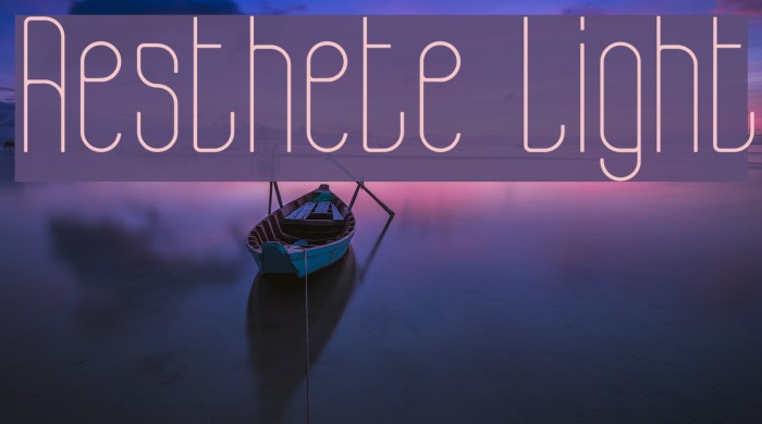Aesthete Light Font examples