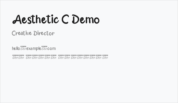 Aesthetic C Demo Business Card