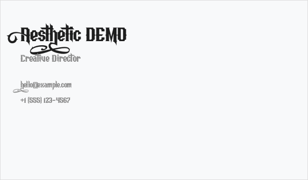 Aesthetic DEMO Business Card