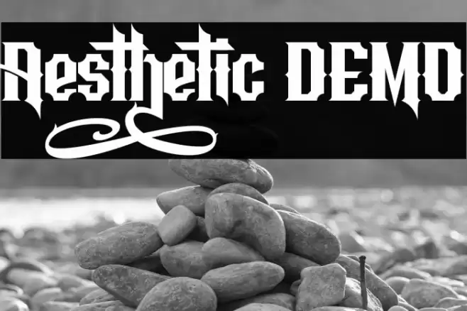Aesthetic DEMO Font examples
