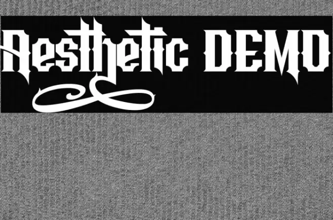 Aesthetic DEMO Font examples