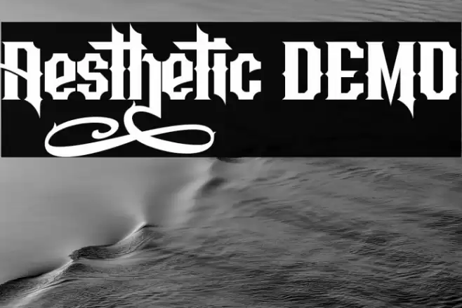 Aesthetic DEMO Font examples