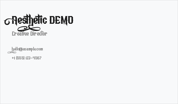 Aesthetic DEMO Business Card