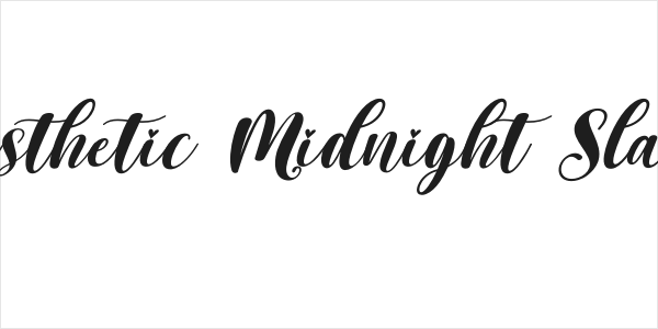 Aesthetic Midnight Slant Logo