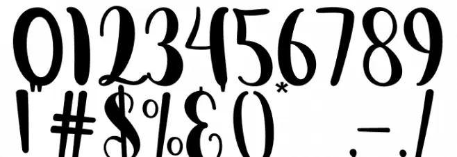 Aesthetic Midnight Font OTHER CHARS