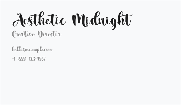 Aesthetic Midnight Business Card