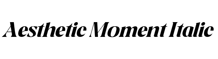Aesthetic Moment Italic  لخطوط تنزيل