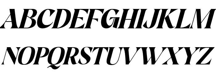 Aesthetic Moment Italic Font UPPERCASE