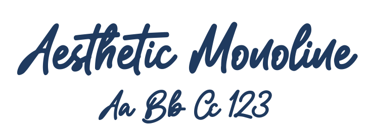 Aesthetic Monoline Font Preview