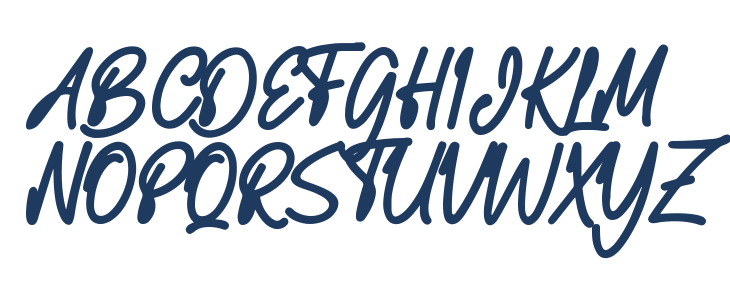 Aesthetic Monoline Uppercase