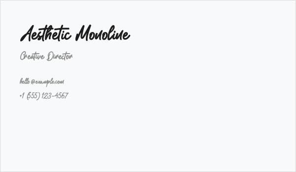 Aesthetic Monoline Business Card