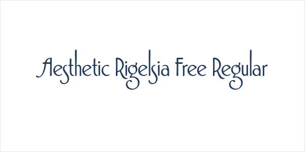 Aesthetic Rigelsia Free Regular Logo