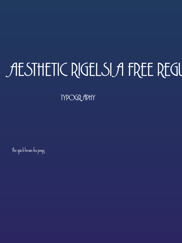 Aesthetic Rigelsia Free Regular Poster