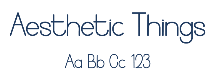 Aesthetic Things Font Preview
