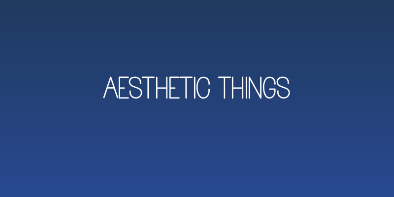 Aesthetic Things Social Header