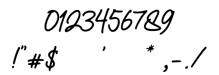 AestheticNotes-Demo Font OTHER CHARS