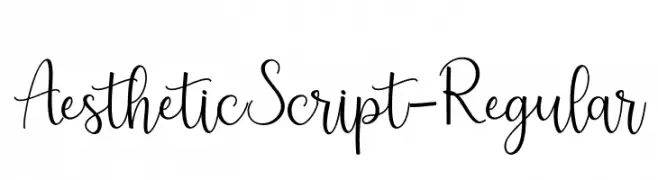 AestheticScript-Regular  font caratteri gratis