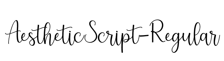 AestheticScript-Regular  font caratteri gratis