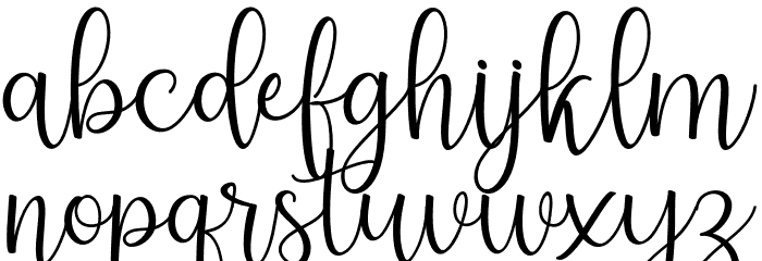 AestheticScript-Regular Font LOWERCASE