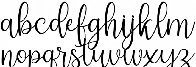 AestheticScript-Regular Schriftart Kleinbuchstaben