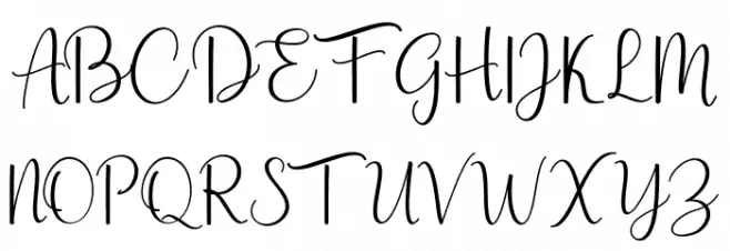AestheticScript-Regular 字体 大写