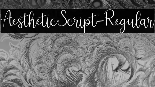 AestheticScript-Regular Font examples