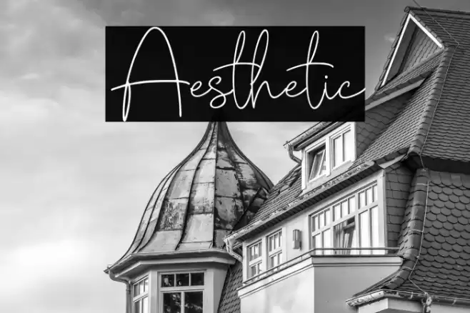 Aesthetic Font examples