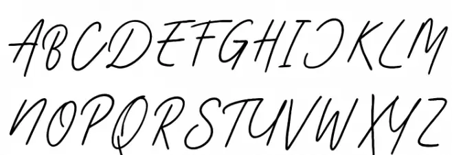 Aesthetik Script フォント 大文字