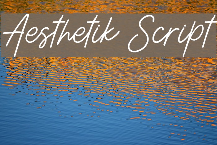 Aesthetik Script Font examples