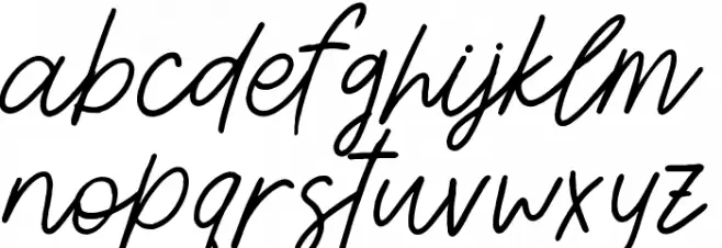 Aesthetik Script Font LOWERCASE