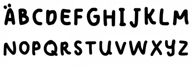 Aesthetric Regular Schriftart Groß
