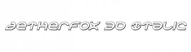 Aetherfox 3D Italic  नि: शुल्क फ़ॉन्ट्स डाउनलोड