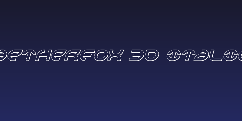 Aetherfox 3D Italic Social Header