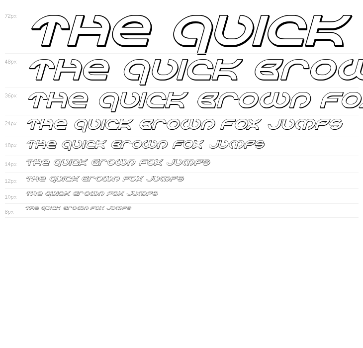 Aetherfox 3D Italic Waterfall