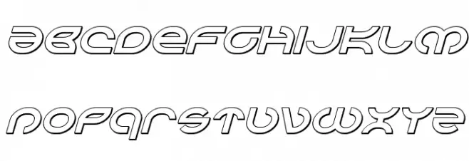 Aetherfox 3D Italic Fonte MINÚSCULAS