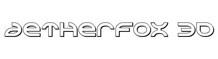 Aetherfox 3D Font