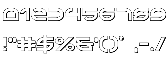 Aetherfox 3D Font OTHER CHARS