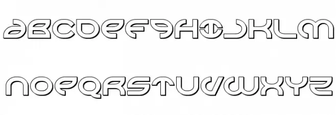 Aetherfox 3D Fonte MAIÚSCULAS