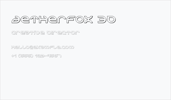 Aetherfox 3D Business Card