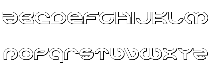 Aetherfox 3D Font LOWERCASE