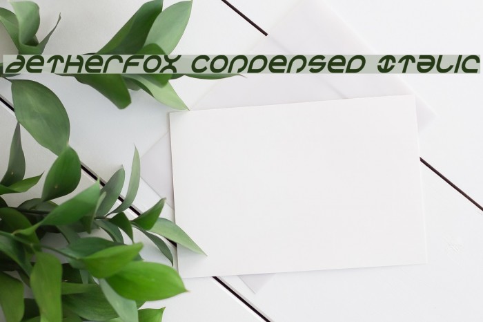 Aetherfox Condensed Italic Font examples