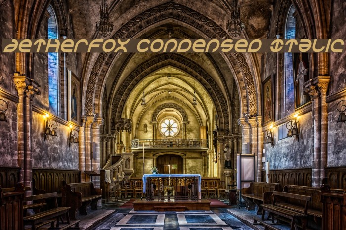 Aetherfox Condensed Italic Font examples
