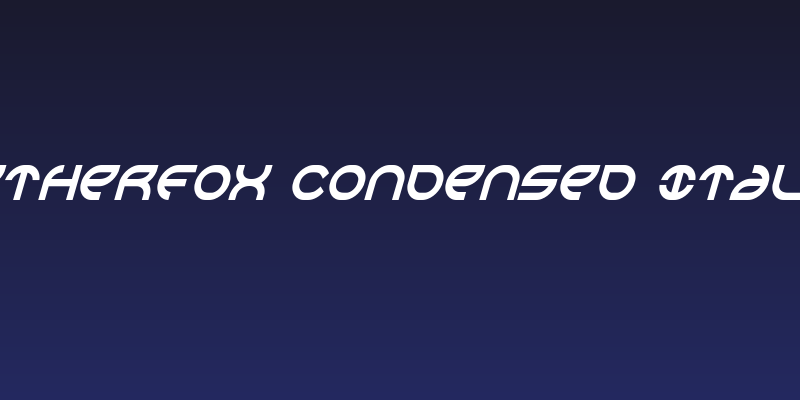 Aetherfox Condensed Italic Social Header
