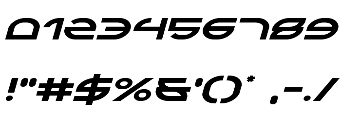 Aetherfox Expanded Italic Font OTHER CHARS