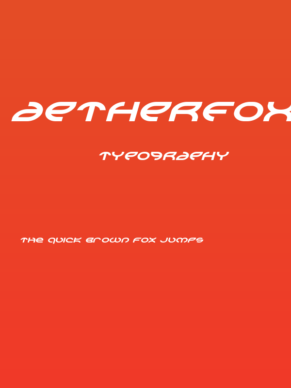 Aetherfox Expanded Italic Poster