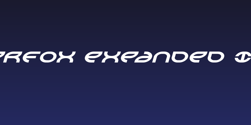 Aetherfox Expanded Italic Social Header