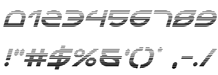 Aetherfox Gradient Italic Font OTHER CHARS